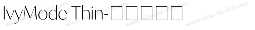 IvyMode Thin字体转换